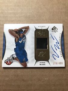 2008 UpperDeck SP Authentic Basketball JAVALE McGEE RPA On-Card AUTO SP RC /499.