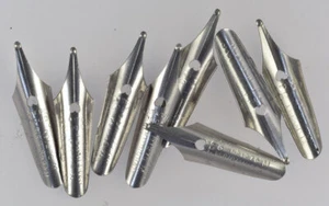 Hughes No. 1276 pluma estilográfica de acero inoxidable nueva en caja, tamaño pequeño, década de 1930 vintage de lote antiguo - Imagen 1 de 3