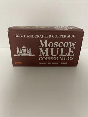 Nuevo en caja Moscow Mule tazas de cobre martilladas paquete de 2 Foto 1 de 4