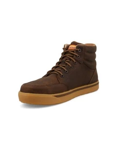 Twisted X Work Shoes Mens 6" Leather Kicks Tobacco Brown MCAN012 - Picture 1 of 6