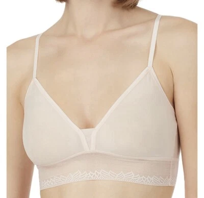 Bralette inalámbrico micro triángulo para mujer OnGossamer tiza malva, pequeño Foto 1 de 2