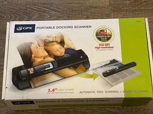 GPX PS803 Portable Docking Scanner Wand & Dock Station Blue Automatic Feed - Picture 1 of 6