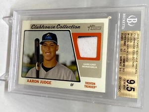 2015 AARON JUDGE RC ROOKIE CLUB HOUSE RELICS BGS ALL QUAD ALL 9.5 GEM POP 2 RARE - Picture 1 of 11