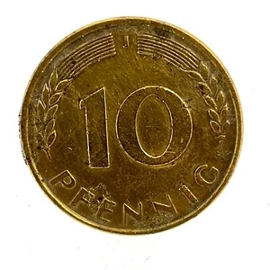 1949J Small J Germany - Federal Republic 10 Pfennig  KM # 103 - High Grade. C#1 - Picture 1 of 4
