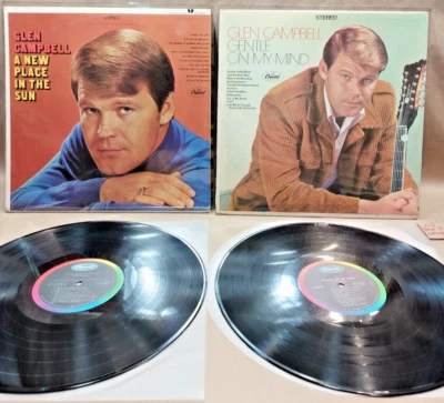 Glen Campbell "Gentle On My Mind" & "A New Place in the Sun" vinyl AUDIO SAMPLE! - Image 1 of 4