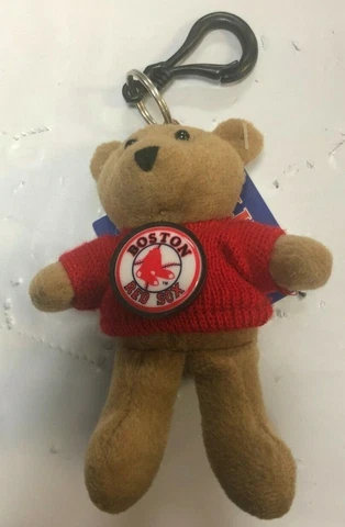 Boston Red Sox MLB  5" Plush Bear Backpack Clip & Keychain Cover