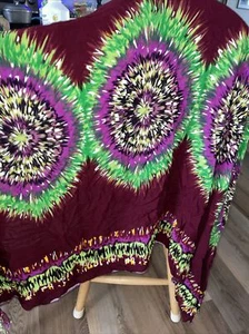 NEW Nordstrom Scarf Purple Lime burgundy LORO Tie Dye Grateful Dead ❤️blt7m88 - Picture 1 of 9