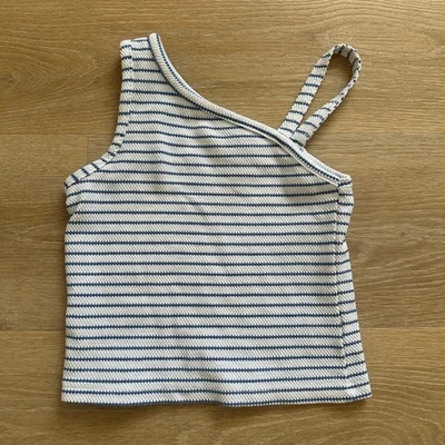 Vince Camuto Girls' Blue & White Striped Sleeveless Tank Top Size 12 - Image 1 of 4
