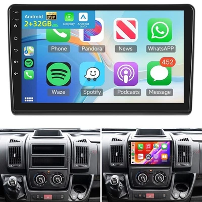 Für Fiat Ducato 2007-2023 9" Carplay Android 15 Autoradio GPS Navi WIFI 2+32GB - Bild 1 von 4