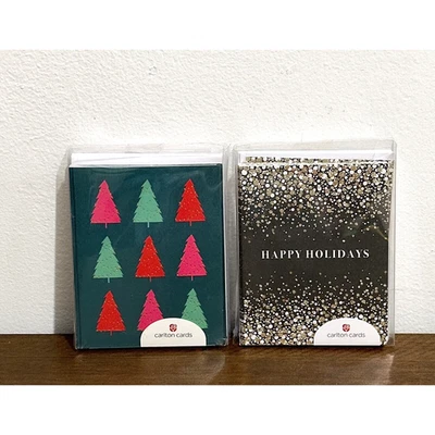 NEW: Carlton Cards - Set of 2, Holliday Greeting Cards w/ Blank Inside, 10 pack - Image 1 of 2