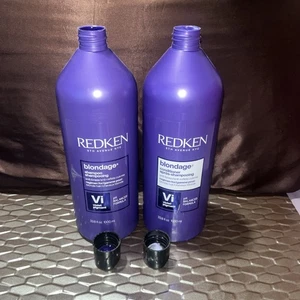 Redken Blondage Shampoo And Conditioner 1 Liter Bottle Used - Picture 1 of 4