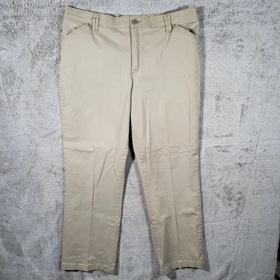 Pantalones Lee Comfort Cintura Elástica Para Mujer 18M Beige Elastizados Informales Caquis Foto 1 de 4