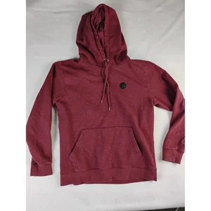 Volcom Hoodie Mens Size M Maroon Red Pullover Sweatshirt Long Sleeve - Picture 1 of 4
