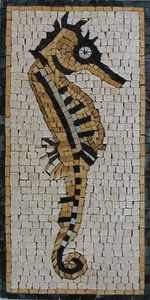 Mosaico Mármol Colorido Pez Dragón Diseño ANIMAL 9x18 Pulgadas - Imagen 1 de 1