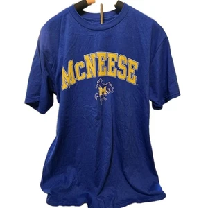 McNeese State University Mens Blue Large Tshirt Lake Charles, Louisiana No Tag - Picture 1 of 5