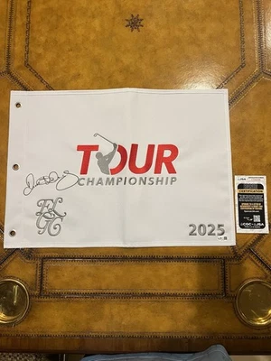 PIN DE GOLF DE CAMPEONATO DEL TOUR 2025 FIRMADO POR RORY MCILROY BANDERA CERTIFICADO DE AUTENTICIDAD JSA Foto 1 de 2