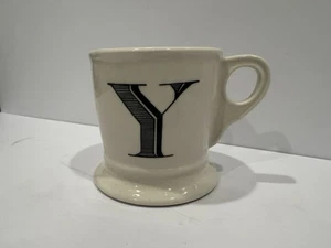 Anthropologie Tasse mit Y Monogramm weiß & schwarz Kaffee/Teetasse Keramik - Bild 1 von 5