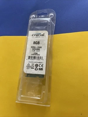 GENUINE Crucial 8GB DDR4 2400 MHz PC4-19200 SODIMM Laptop Memory. - Image 1 of 2