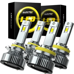 LED Headlights 9005 High Beam H11 Low Beam Bulbs Super Bright 6000K Xenon White - Picture 1 of 16