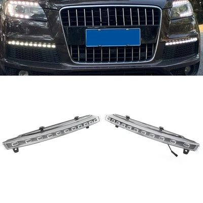 Daytime Running Light For Audi Q7 2010-2013-2015 DRL Turn Signal Fog Lamp LED - Image 1 of 4
