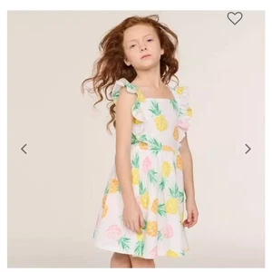 Janie and Jack The Sweet Escape Pineapple Dress Size 8 - Picture 1 of 6