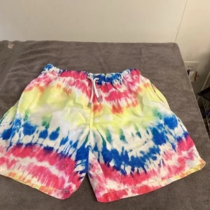 Franks  Kids Swim Shorts/trunks Tide Died Size Large 26” Waist 5” Inseam - Picture 1 of 6