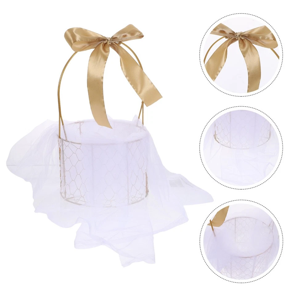  Körbchen Hochzeit Gastgeschenke Romantischer Hochzeitskorb Drahtkorb - Bild 1 von 4