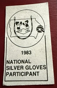 Vintage Boxing 1983 National Silver Gloves Participant Card - Picture 1 of 2