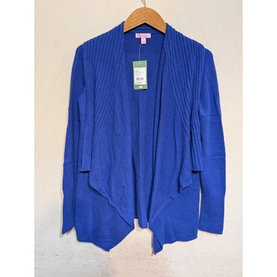 Cárdigan suéter de cachemir Lilly Pulitzer Baybiew azul talla pequeña Foto 1 de 3