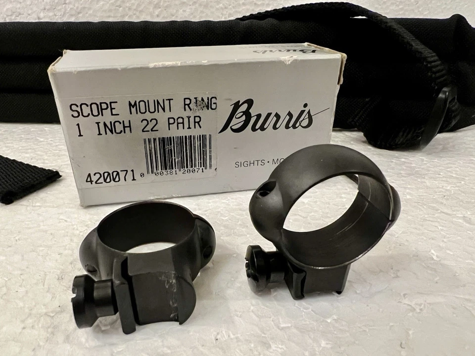 "Anillos Burris Rimfire de altura media de 1"" + eslinga acolchada - sin precio base" Foto 1 de 2
