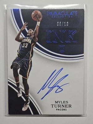 2015-16 Immaculate | Myles Turner - Ink Rookie Auto Blue /10 - RC #IK-MTU Bucks - Image 1 of 3