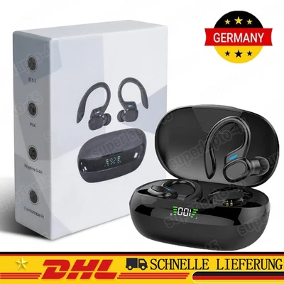 Bluetooth 5.3 Kopfhörer In Ear Ohrbügel Kabellos TWS Sportkopfhörer mit Mikrofon - Bild 1 von 4
