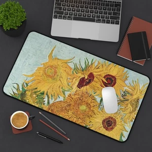 Vincent van Gogh Vase Zwölf Sonnenblumen Meisterwerk Schreibtischunterlage Mauspad Deko - Bild 1 von 16