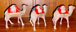 Vintage Hard Plastic Christmas Nativity Camels (3) - Picture 1 of 4
