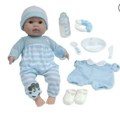 Berenguer Boutique 15" Soft Body Vinyl Doll & Accessories Set Melissa & Doug Bed - Image 1 of 4