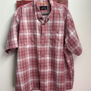 Orvis rot-weißes Freizeithemd mit Knopfleiste - Bild 1 von 8