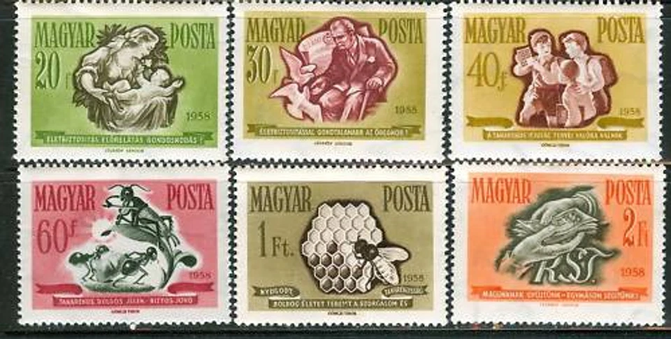 HUNGRÍA - 1958. Ahorro y Seguro Cpl.Set MNH!! Foto 1 de 1