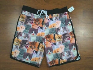 BIOWORLD Men's Swim Trunks 2XL Kittens Cats Mesh Lined Back Pocket  - Picture 1 of 5