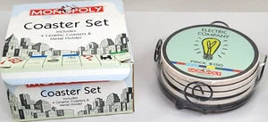 Monopoly COASTER SET Ceramic Coasters VTG Monopoly Game Coaster - Bild 1 von 3
