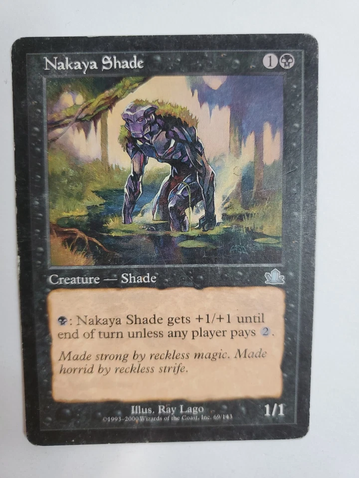 MTG Magic The Gathering Card Nakaya ShadeCreature Shade Black Prophecy 2000 - Image 1 of 2