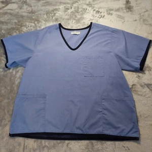 Natural Uniforms Unisex Men's/Women's Scrub Top 3XL Blue 30inLong 28in Wide - Picture 1 of 7