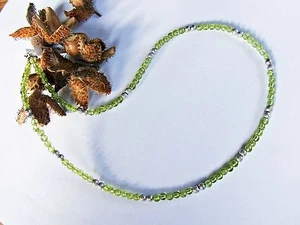 SCHMUCK-STCK KETTE PERIDOT KUGEL 46 cm NEU S - Bild 1 von 2