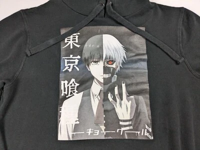 Толстовка с капюшоном Tokyo Ghoul Hot Topic средняя черная с длинным рукавом аниме графический принт - Изображение 1 из 4