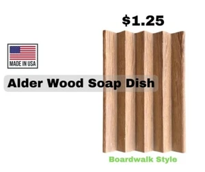 1 Luxurious solid red alder wood soap dish - handmade in the USA - $1.25!! - Picture 1 of 4