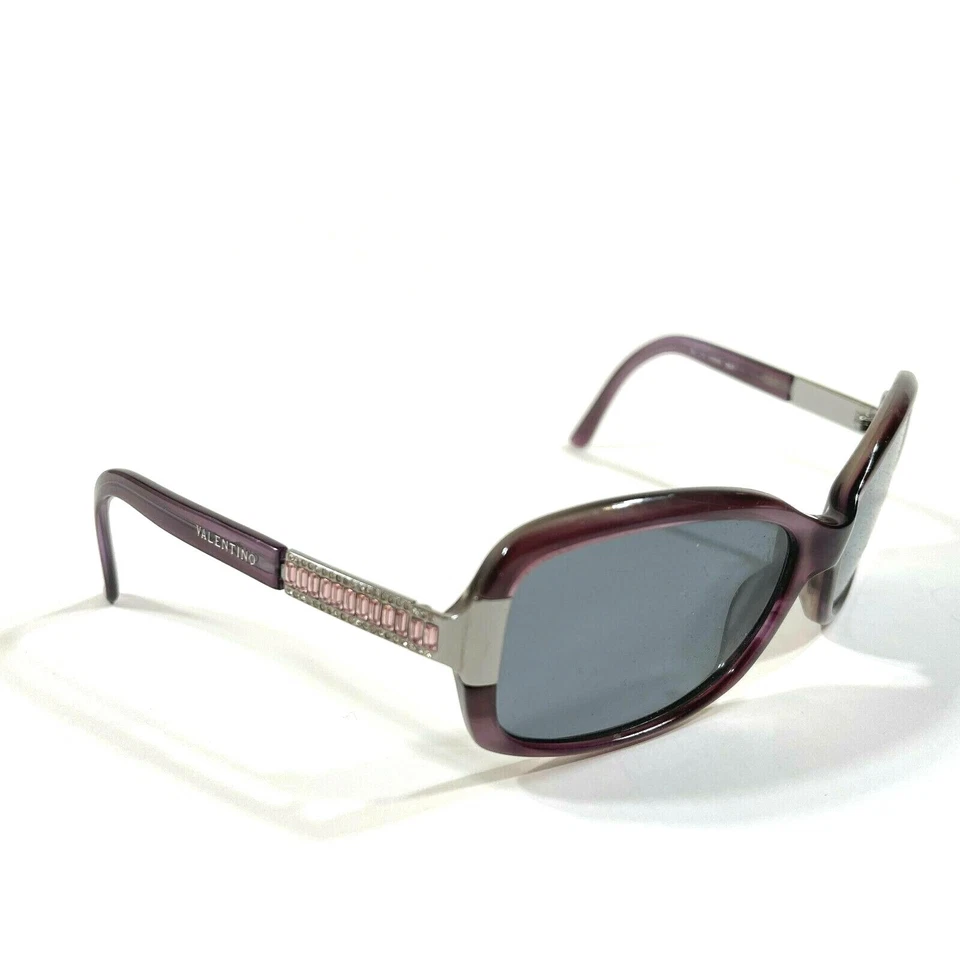 Valentino V5520/s 0ALF Eyeglasses Frames Purple Oval Bedazzled Rhinestones 110 - Image 1 of 4