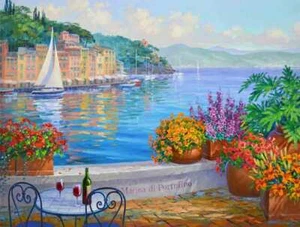 Portofino Accent & Decor Tile Mikki Senkarik Mediterranean Art MSA147AT - Picture 1 of 3