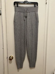 White And Warren Gray 100% Cashmere Jogger Pants Size Small Excellent Read $425 - Picture 1 of 18