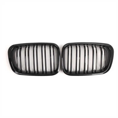 Para BMW E46 1998-2001 4 puertas 328i 325i 330i parrilla delantera de malla renal negro brillante Foto 1 de 4