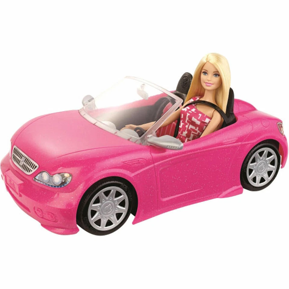 Mattel DJR55 Barbie® Puppe und Glam Cabrio Spielzeug