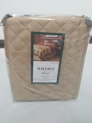 Falda de cama Waverly Home seda poliéster oro acolchado diamante queen 15 pulgadas Foto 1 de 3